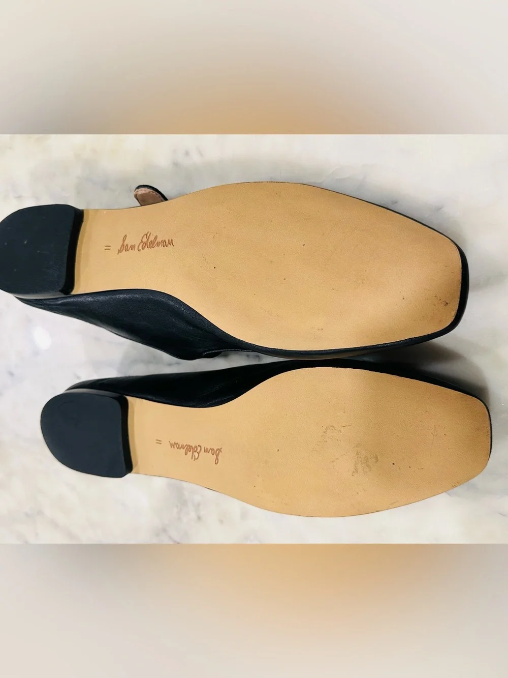 Sam Edelman Michaela Leather Mary Jane Flats Sz 11M gold buckle strap classic - Picture 11 of 13